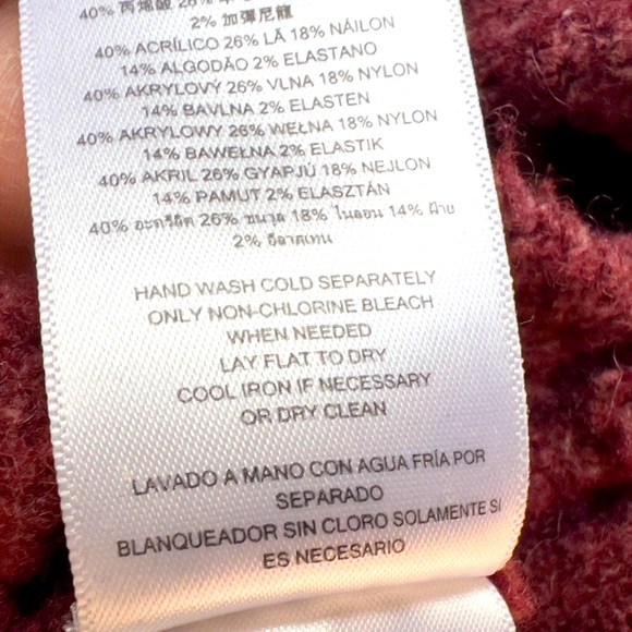 Michael Kors NEW Ruby Red Oversize Relax Fit Cowl Neck Sweater Pullover S/M - Picture 16 of 16